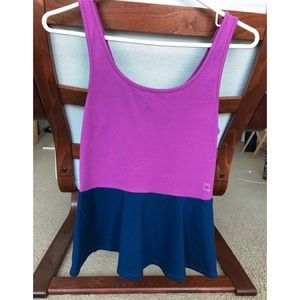 Express two-toned peplum top